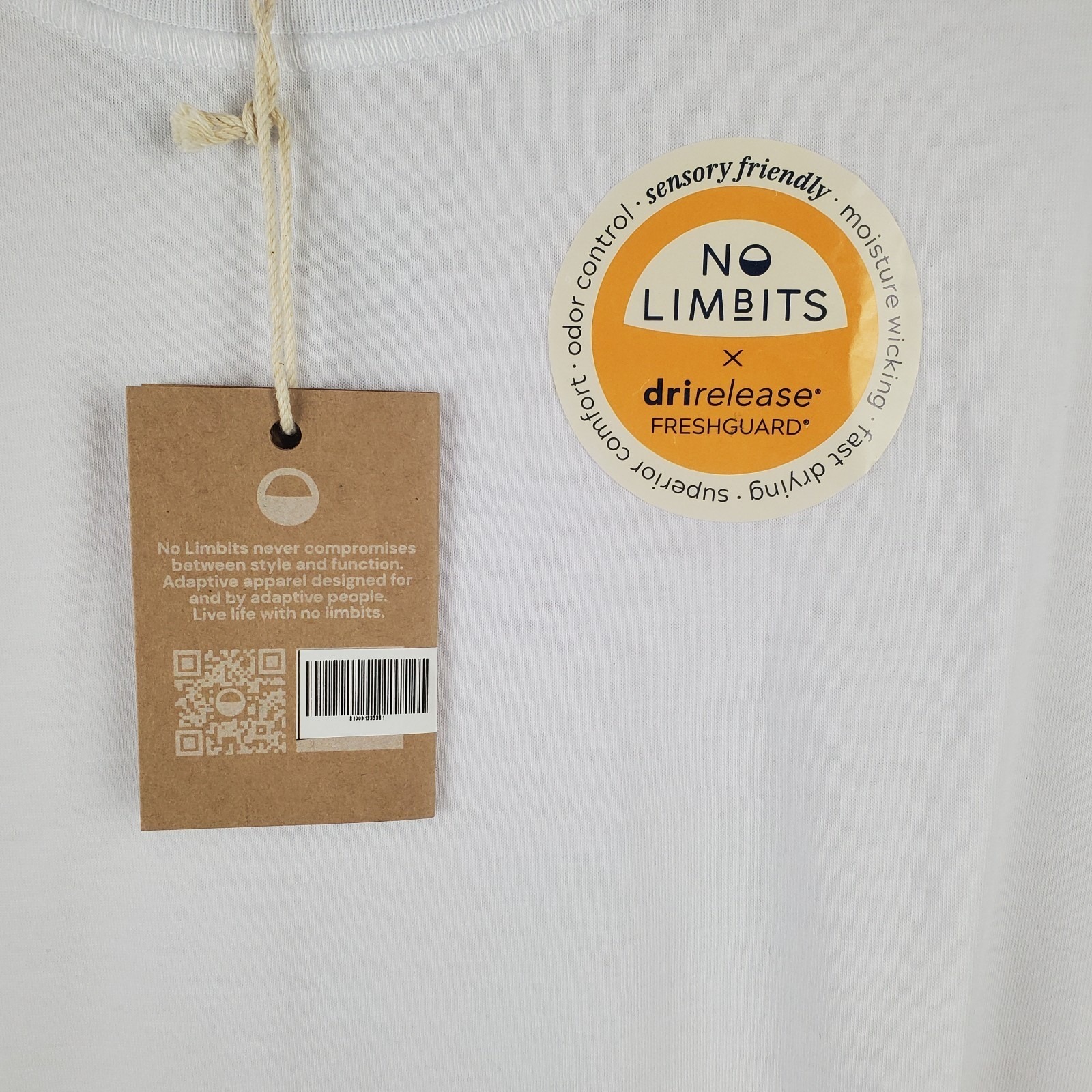No Limbits Sensory Friendly Everyday T Shirt Mens 2xl White Cotton Streetwear — image 3 of 7